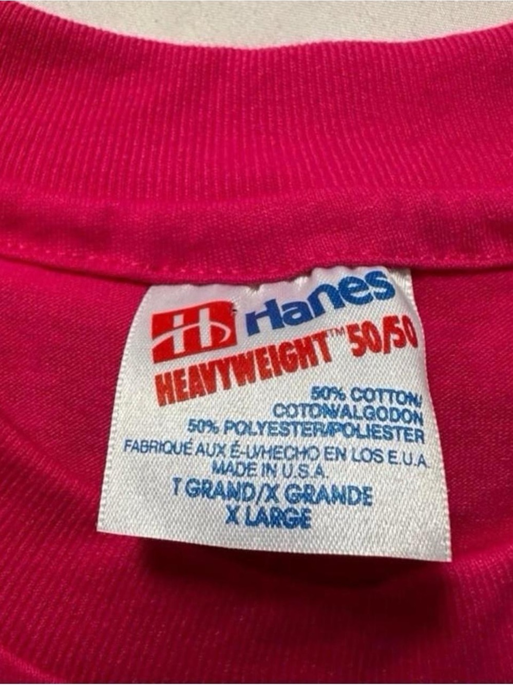 Vintage 1990s Wilsall Montana Graphic Tee - Bright Magenta Pink XL - Picture 4 of 4